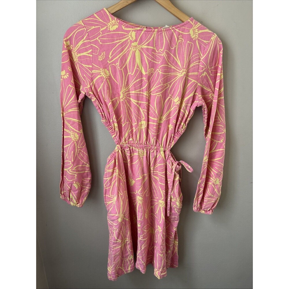 Universal Thread A-Line Dress Womens XS Pink Cut Out Balloon Sleeve